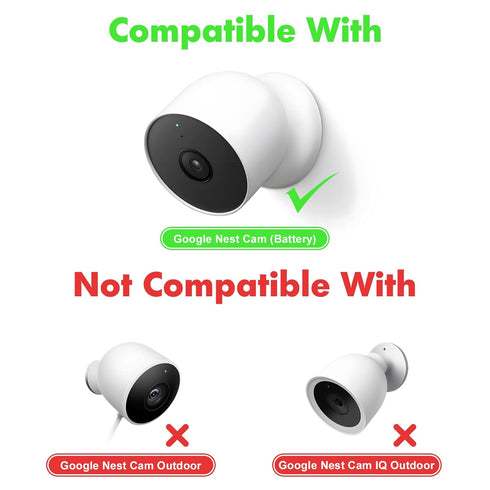 32.8ft Power Cable Compatible with Google Nest Cam Outdoor or Indoor, Battery(2nd Generation), Weatherproof Charging Cable with Adapter for Nest C...