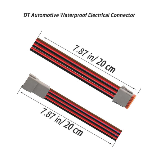 DT 12 Pin Connector,Deutsch DT Automotive Waterproof Electrical Connector 12 Way Male Female Plug with 16 AWG Cable Wire,for Car,Truck,Boats,LED W...