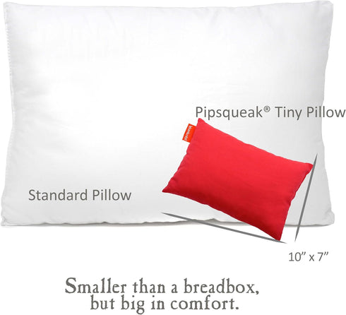 Pipsqueak Microfiber Pillow - Small, Mini - 11 x 7 in - Perfect for Travel, Cars, Airplanes, Camping, Dogs, Toddlers, Kids, Lumbar, Knees and Neck...