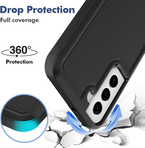for Samsung Galaxy S22 Plus Case: Dual Layer Protective Heavy Duty Cell Phone Cover Shockproof Rugged with Screen Protector - Military Protection ...