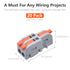20Pcs Lever Wire Connectors, 1 in 2 Out DIY Mini Splicing Compact Splitter Docking Terminal Block Electrical Connectors, 24-12 AWG...