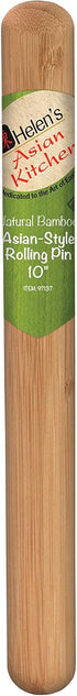 Helen's Asian Kitchen Dumpling Rolling Pin 10-Inches Natural Bamboo...