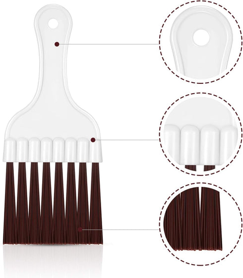 8 Packs Air Conditioner Condenser Cleaning Brush Refrigerator Coil Brush HVAC Coil Cleaner Brush Small Plastic Whisk Brush (Brown)...