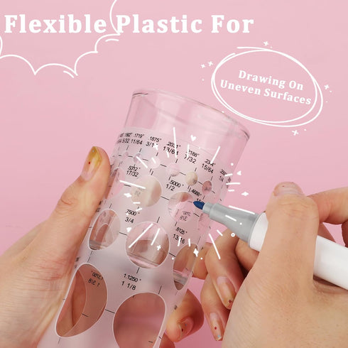 3 PCS Circle Stencil Circle Template Round Drawing Stencil Drafting Stencils Measuring Tools Plastic Geometric Stencils Drawing Aid Tool Circle Ru...