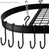 18 Pack ESFUN 4 inch Heavy Duty S Hooks Black Pan Pot Holder Rack Hooks S Shaped Hooks Hangers for Oval Ceiling Pot Rack Hanging Kitchenware Spoon...
