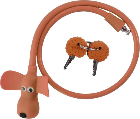 Bike Cable Lock,Cable Lock with Keys,Silicone Covered Bike Lock Kids Cable Lock Cartoon Lock,2 Feet Lock for Bike,Door,Skateboard,Helmet and More ...
