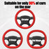 Car Steering Wheel Cover, Anti-Slip Silicone Steering Wheel Protector, Universal Car Accessories Wheel Cover for Most of Cars (Red)...