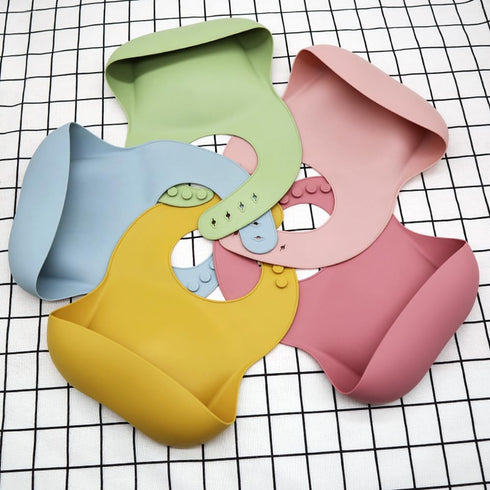 Silicone 2 Pack Baby Bibs for Babies & Toddlers (10-72 Months) Waterproof, Soft, Unisex, Non Messy....