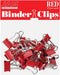 JAM PAPER Colorful Binder Clips - Small - 3/4 Inch (19 mm) - Red Binderclips - 25/Pack...
