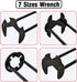 2pcs Basin Wrench Multifunctional Sink Wrench 7 Sizes Faucet Tool Plumbers Wrench Universal Socket Wrench Plumbing Tools for Tight Spaces Kitchen ...