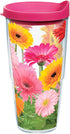 Tervis Gerbera Daisies Made in USA Double Walled Insulated Tumbler Travel Cup Keeps Drinks Cold & Hot, 24oz, Classic...