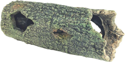 Reptile Hideout Resin Aquarium Decorations Hollow Log for Small Lizard, Frogs,Gecko (7.8" L x 2.7 "W x 2.5" H)...