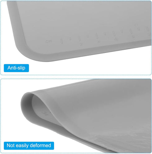 PATIKIL Silicone Painting Craft Mat 16x24 Inches,Painting Station with 14 Color Dividers for Art, DIY, Drawing, Clay and Playdough,Gray...