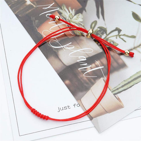 7 Knot Red String of Fate Bracelets Handmade Red Rope Long Distance Matching Bracelet Good Luck Protection Couples Bracelets for Women Friendship ...