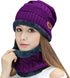 HINDAWI Winter Hat Scarf Gloves Slouchy Beanie Snow Knit Skull Cap Touch Screen Mittens Circle Scarves for Women Men...