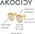 18K Gold Plated Freshwater Cultured Pearl Stud Earrings | Real Pearl Earrings for Girl&Women- AKOCIDY 10mm…...
