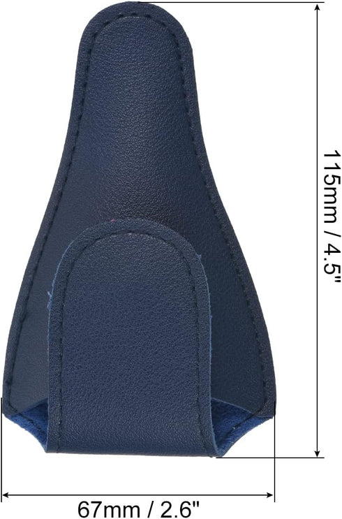 PATIKIL 4.5"x2.6" Embroidery Scissors Sheath, 2 Pack PU Leather Nail Cuticle Scissor Cover Small Pointed Nippers Scissors Protective Case, Dark Bl...