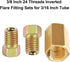 1Pc Yellow 24 Threads Brake Line Fittings Assortment Automotive Replacement Brake Fittings Hose, Lines and Fittings for 3/16 Inch Tube (4 Unions, ...