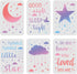 FINGERINSPIRE 6pcs Moon and Star Stencil, Clouds Stencil 11.7x8.3 inch Reusable Star Template, Good Night Baby Room Drawing Stencil for Painting o...