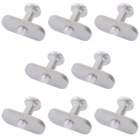 8 Pcs 304 SS Kayak Rail/Track Screws 304 Stainless Steel Track Nuts Track Mount Tie Down Eyelet Rail Hardware Gear Mounting Replacement Kit for Ka...