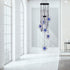 Blue Evil Eye Sun Wind Chimes Outdoor Decor, Mobile Sun Evil Eye Windcatcher, Evil Eye Sun Wind Bells, Sun Blue Evil Eye Amulet Wind Chimes for Ho...