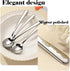 Soup Spoons,Bouillon Spoons SUS 304 Stainless Steel Large,Thick Heavy Duty,Round Spoons,Dishwasher Safe,7.7 x 1.8 Inch Set of 4 (Silver)...
