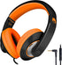 rockpapa Comfort+ Kids Headphones with Microphone and Volume Control, Boys Girls Student Over-Ear Headphones Wired for School Classroom Laptop PC ...
