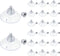 20 Pcs Suction Cups for Glass Window Screw Suction Pads 1.73"/44mm PVC Clear Sucker Pads with Cap Nut M6 Thread for Home Organization Bathroom Win...