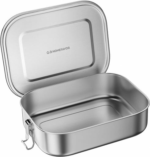 G.a HOMEFAVOR Stainless Steel Bento Lunch Box - 1200 ml/40 oz Large Metal Leak Proof Lightweight Bento Container for Sandwich, Snack, Salad, Dishw...