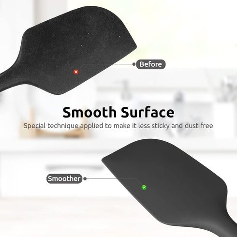 U-Taste 11.38" Silicone Baking Spatula: 480ºF Heat Resistant Food Grade Flexible Rubber Kitchen Bowl Scraper, Seamless Pastry Spreader for Mixing ...