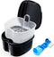 Black Denture Soaking Container Partial Denture Case, Orthodontic Retainer Cleaning Case Denture Cleaner Container Dentures Teeth Cup with Straine...