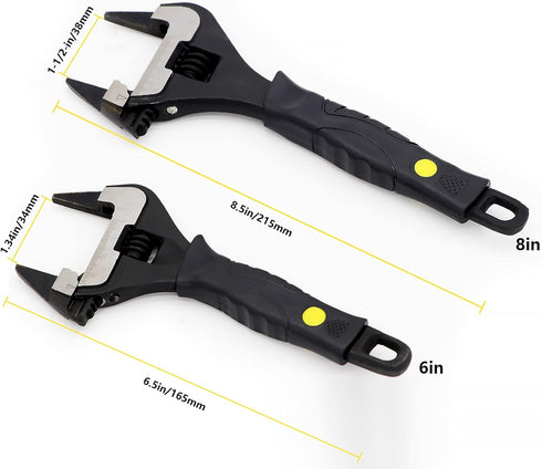 Extra Slim Jaw 6-Inch Adjustable Wrench,Large Opening -1.34-Inch Jaw Opening,Precise Jaw Design Grip in Tight Spaces...