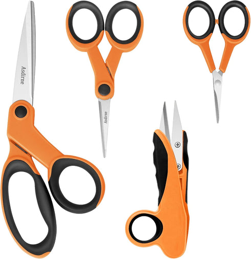 Premium sewing Scissors Bundle, Perfect Sewing Partners, Sharp and Durable, Comfortable Handle, Contains 9”Fabric scissors, 5”Detail Scissors, 3.9...