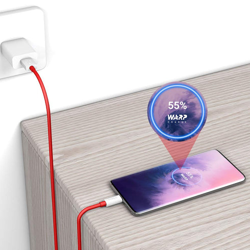 Jelanry OnePlus SUPERVOOC/Warp Charging Cable 65W 80W, 2Pcs 3.3FT USB Type C Cable Dash Charging Cable Rapid Data Syncing Fast Charger Cable for O...