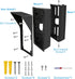Adjustable Angle Mounting Bracket Compatible with Video Doorbells 1/2/3/4, Replacement Angle Adjustable Video Doorbell Mounting Plate Bracket Wedg...