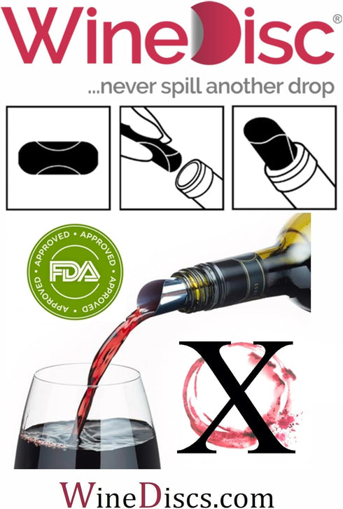Selection of Colorfully Printed Wine Disc Pourer Bundles that will stop the drop (6)...