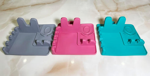 Spoon and lid rest,Silicone Spoon rest with lid holder,Cooking Spoon holder for Kitchen Counter,Utensil Rest for Countertop,Cooking Ladle/Spatula/...