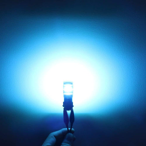 Alla Lighting 3800lm T25 3156 3157 Ice Blue LED Bulbs Xtreme Super Bright 3457 3056 4114 3157 LED Bulb ETI 56-SMD 8000K LED 3157 Bulb for Cars Tru...