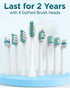 Electric Toothbrush Set IPX7 with 8 Brush Heads, Sonic Toothbrush for Adults Rechargeable with Travel Case, 2.5 Hours Charge for 120 Days, 5 Modes...