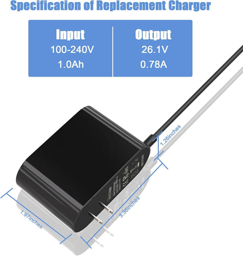 V6 Charger Replacement Compatible for Dyson Vacuum Battery, Charger Cord for V6 V7 V8 Cordless Vacuum Cleaner...