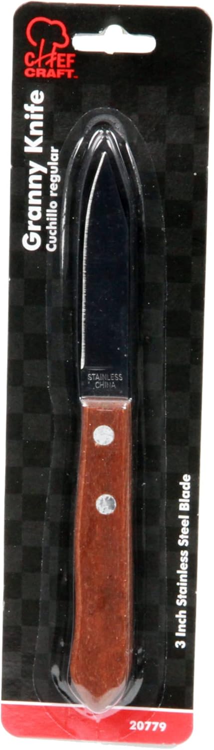 Chef Craft 20779, 1-piece Stainless Steel Granny Knife, 3 Inch Blade, 8.75 inch...