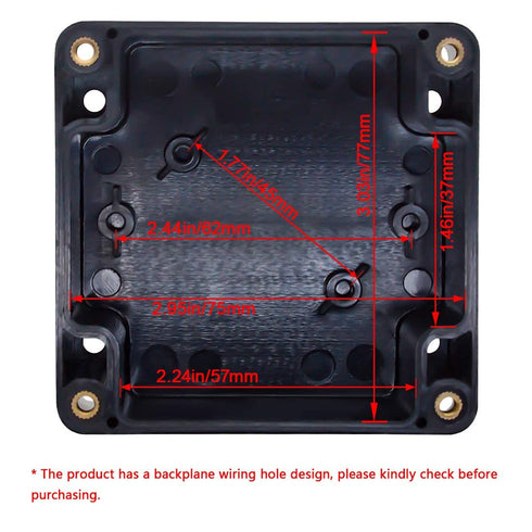 LeMotech Junction Box IP65 Waterproof Project Box Dustproof ABS Plastic Electrical Boxes Universal Enclosure for Electronic Black 3.29x 3.19x 2.2 ...