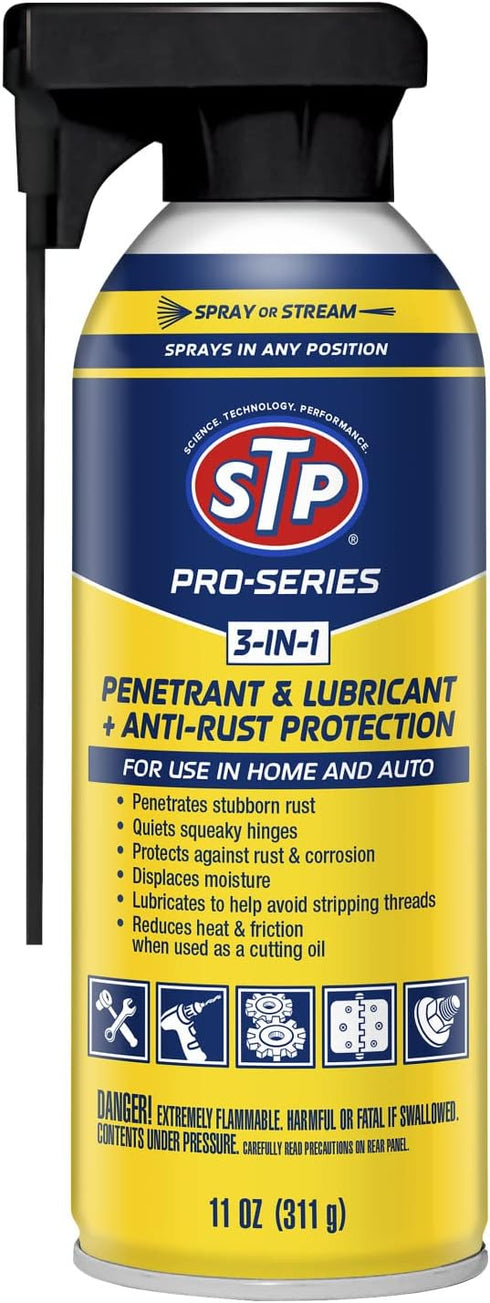STP Pro Series Car Rust Remover, 3-in-1 Lubricant and Penetrant for Home, Cars and Truck, 11 Oz, STP...