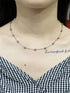 Dtja 5mm Ball Bead Necklace Stainless Steel Choker Pendant Necklaces for Women Girls Vintage Beaded Link Chain Adjustable Fashion Punk Simple Jewe...