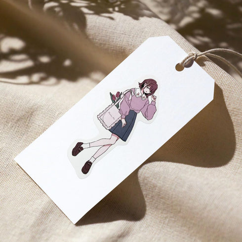 50pcs Fashion Japanese Uniform Cute Girls Stickers for Journaling Supplies?Hand Drawn Oil Painting Illustration Sticker for Bullet Journaling Supp...