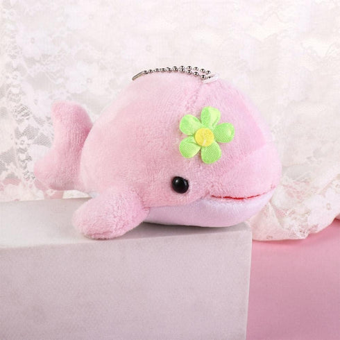 Yellow Mini Stuffed Animal Dolphin Plush Toys Soft Lovely Dolphin Stuffed Keychain Bag Pendants Tiny Ocean Animal Accessories for Keychain Decor S...