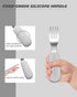 2 pcs Toddler Utensils, Stainless Steel Toddler Silverware Set with Round Handle, Baby Forks for Self Feeding, 1 Toddler Fork and 1 Toddler Spoon,...