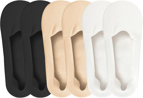 Lystaii 3 Pairs Women Summer Thin No Show Socks Low Cut Liner Socks Ice Feeling Socks Non Slip Liner Socks...