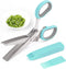 Herb Scissors, Kitchen Shears with 5 Blades and Cover, Multipurpose Cutting Herb Stripper, Kitchen Shears Dishwasher Safe, Kitchen Scissors for Cu...