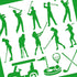 BENECREAT Golf Swing Border Painting Stencils, 12x12inch Sport Theme Cart Plastic Decoration Template for DIY, Engraving, Scrapbooking...